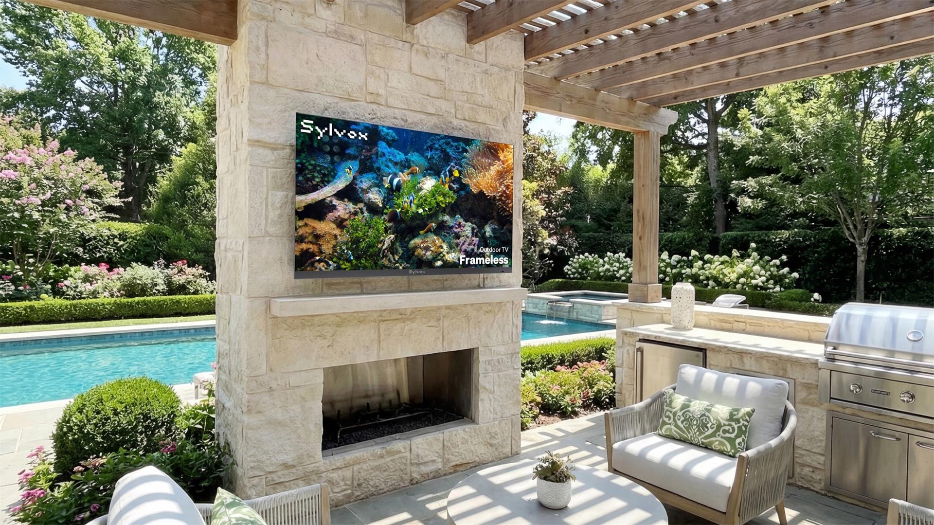 Sylvox Frameless Outdoor TV Series — world’s first frameless outdoor TV