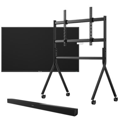 Deck Pro 2.0 + Rolling TV Cart+ +Outdoor Soundbar