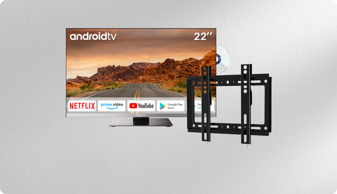  SYLVOX RV TV, 22 pulgadas 12/24V 1080P Full HD pequeño Android Smart  TV, tienda de aplicaciones integrada, soporte WiFi Bluetooth, para coche,  casa, cámper, camión, barco (serie Limo, 2023) : Electrónica