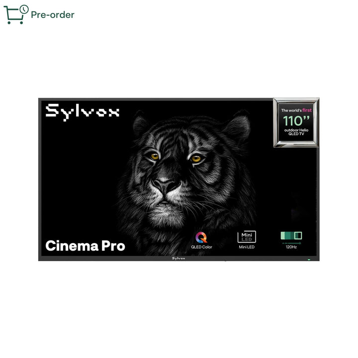 Sylvox Cinema Pro 110" Helio QLED 120HZ Outdoor TV(5000Nits)-2025 Model