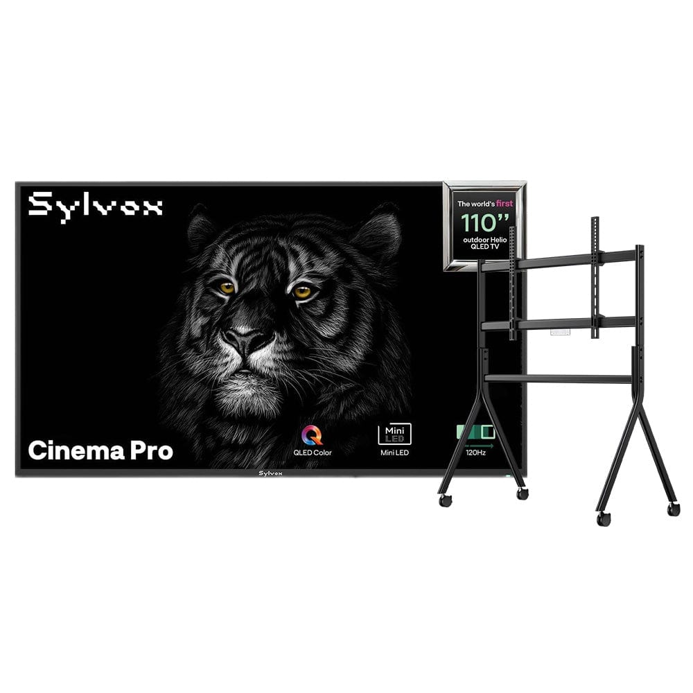 110″ Cinema Full Sun Outdoor TV | Sylvox Waterproof Smart Google
