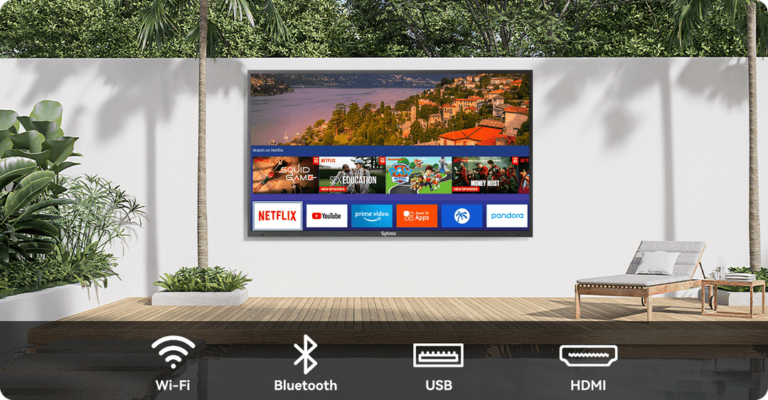 1500nit Weatherproof Outdoor TV for Full Sun – SYLVOX
