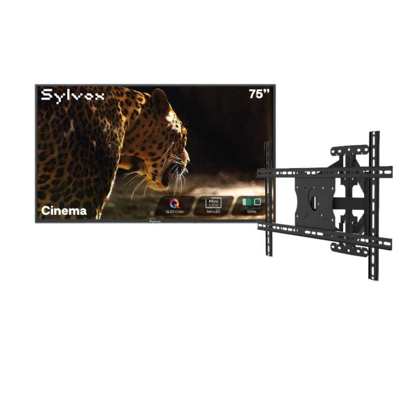 75″ Cinema Full Sun Outdoor TV | Sylvox Waterproof Smart Google TV