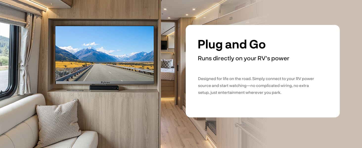 22″ Sylvox 12V Limo RV TV | Waterproof Smart TV for RV, Camper