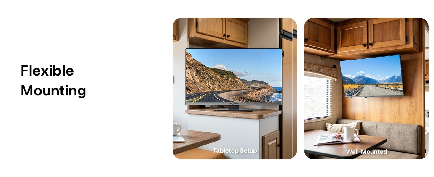 TV 22インチ 22″ Sylvox 12V Limo RV TV | Waterproof Smart TV for RV, Camper