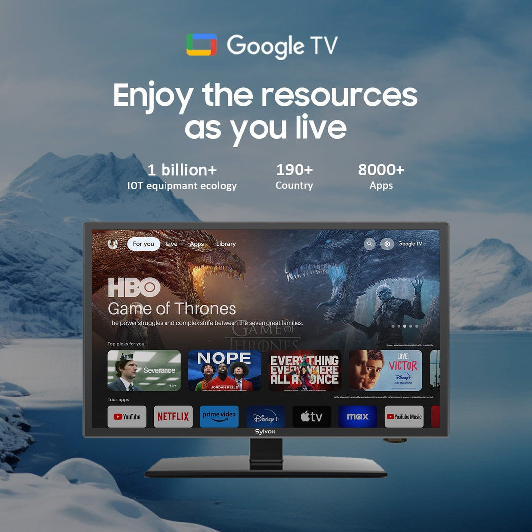 <b>NEW</b> - 24" Smart 12V RV TV(2024 Google TV) -No DVD Combo-Vehicle seies