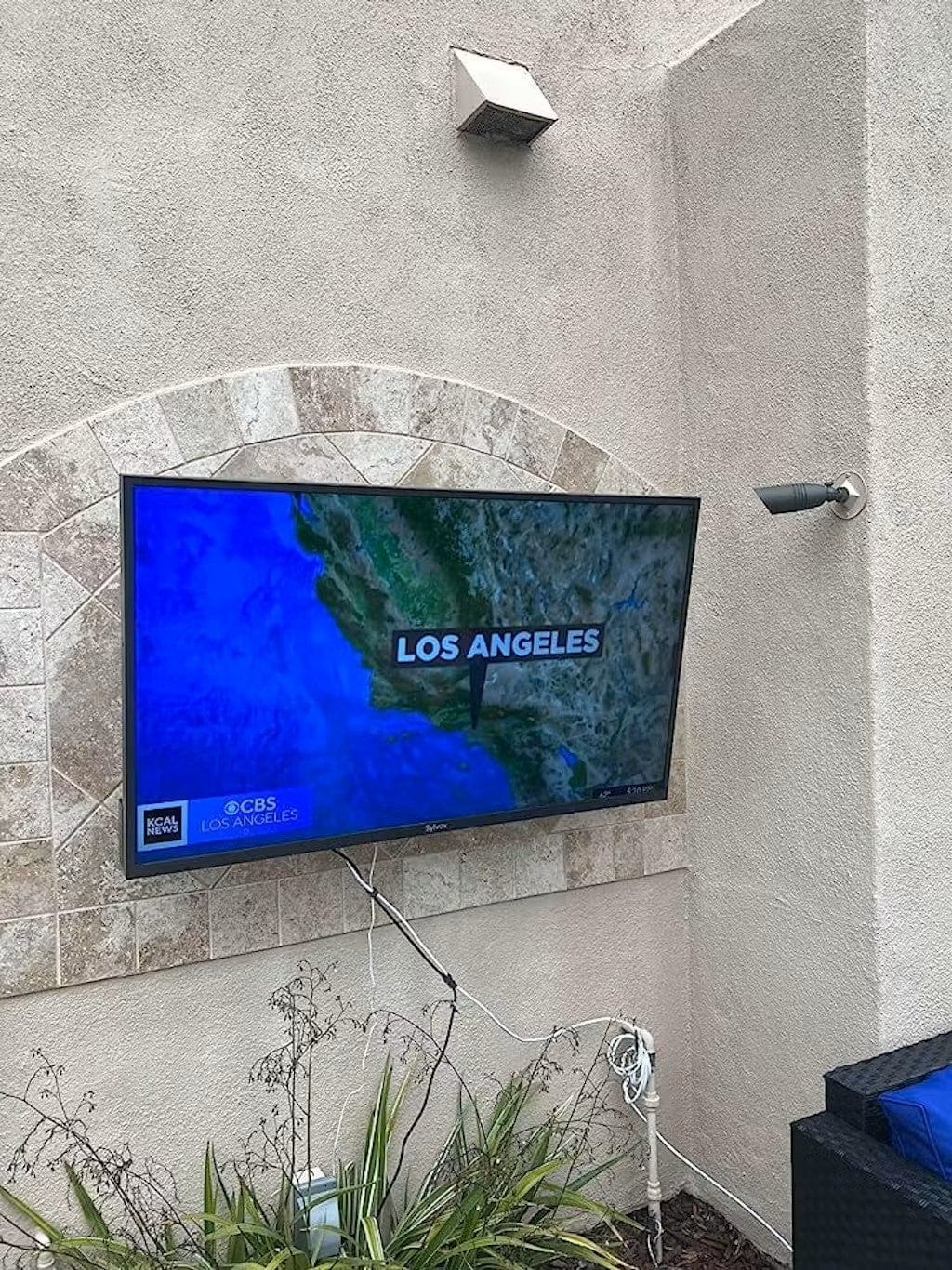 Enjoy your favorite shows on the patio.