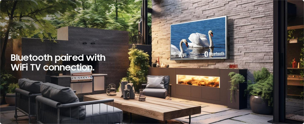 Outdoor television connectivity and entertainment features