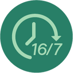 7 days × 16 hours/day