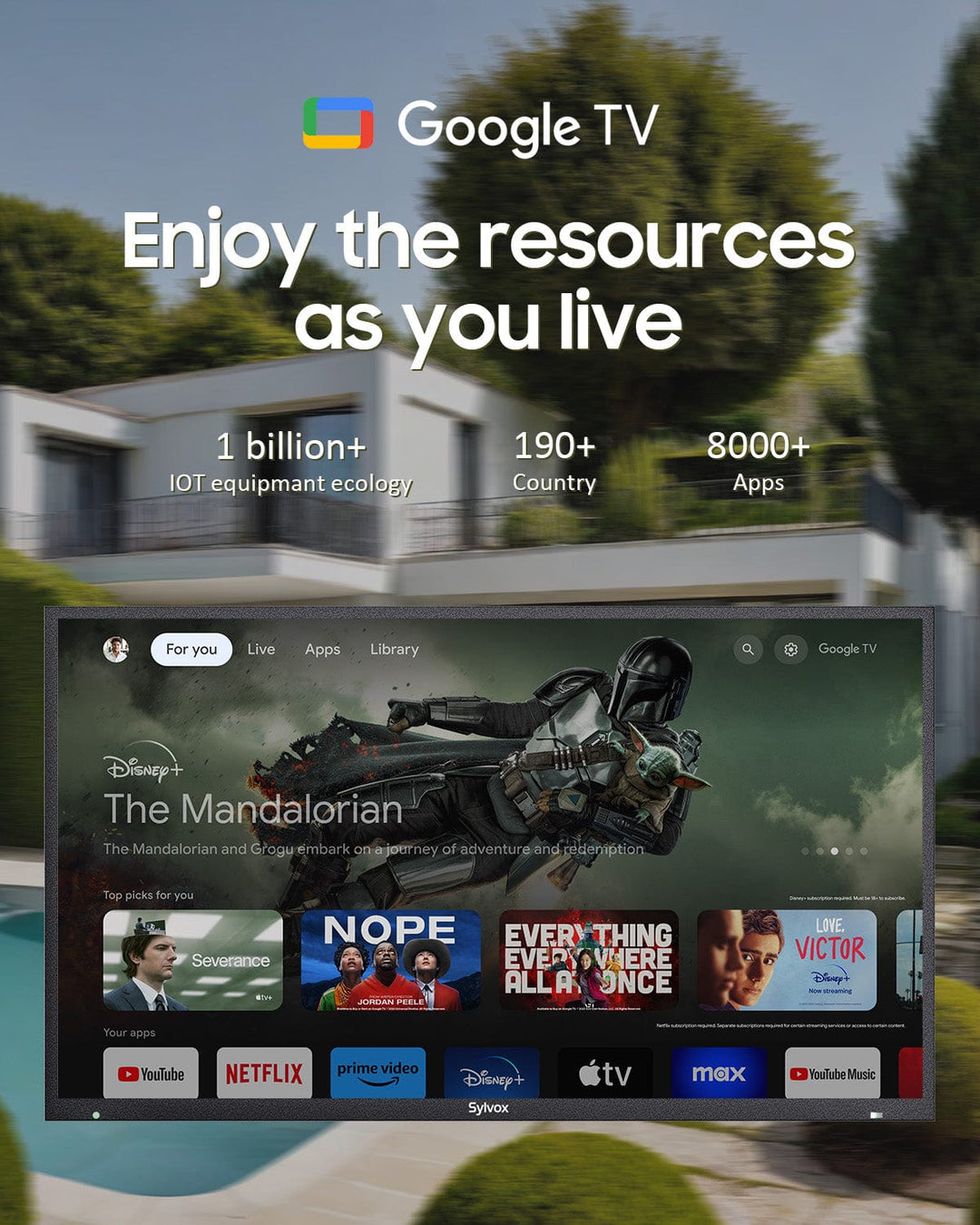 <b>NEW</b> - 43" QLED Outdoor TV-Google TV (2024 Pool Pro QLED 2.0 Series)