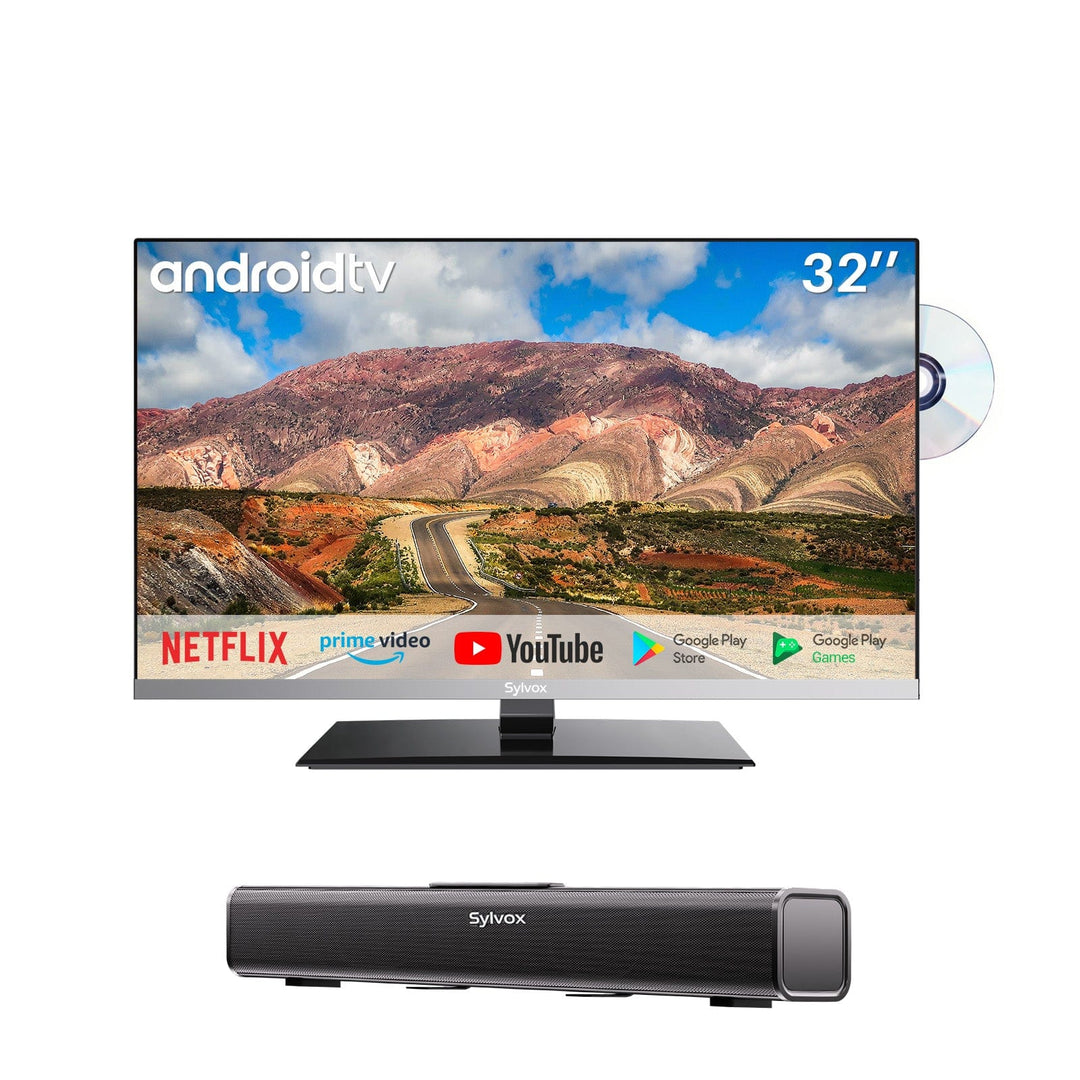 SYLVOX Smart RV TV, 32 12V TV for RV Camper 1080P DC/AC Powered  Television, Newest Google TV, Support Download APPs, Google Assistant,  Bluetooth