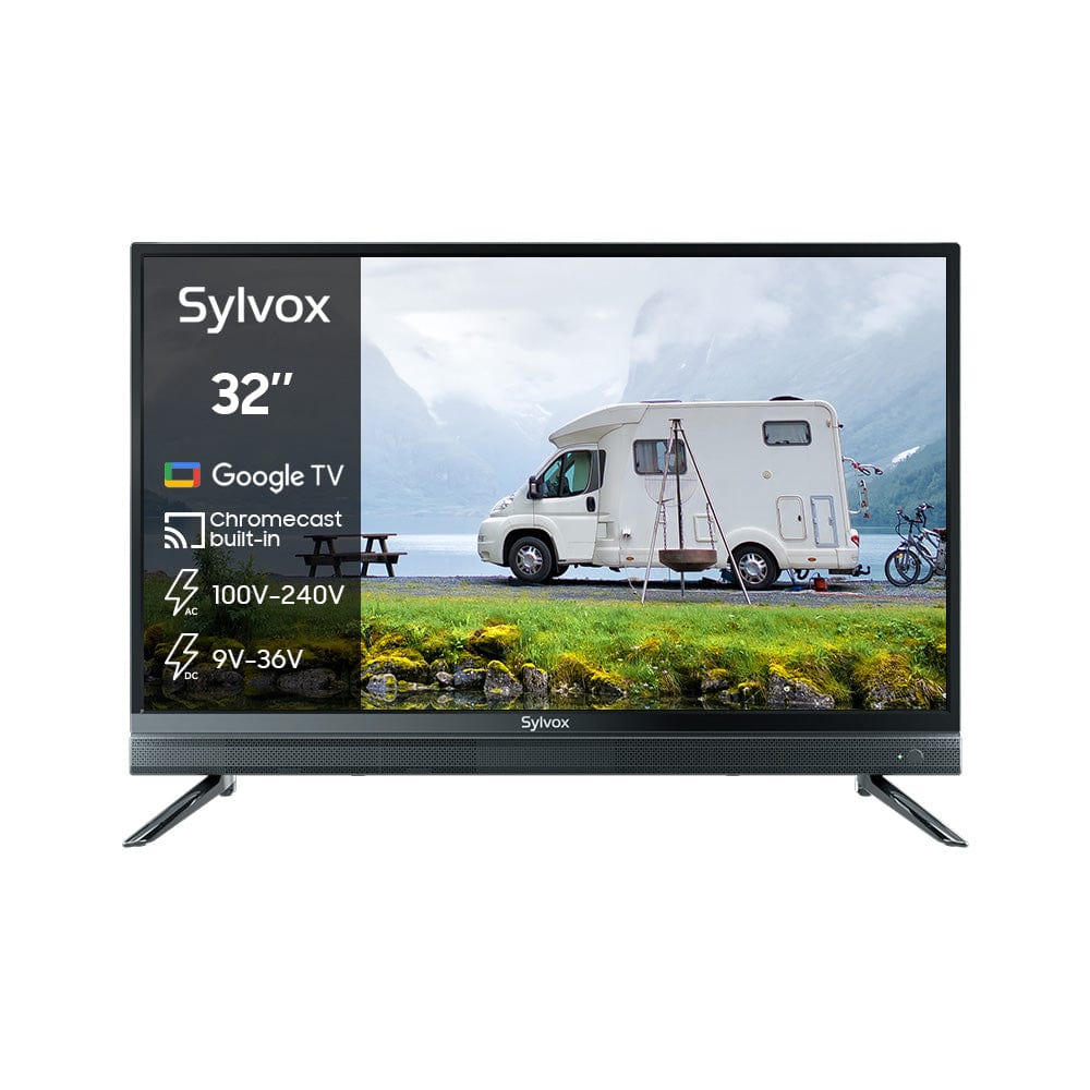  SYLVOX Smart RV TV, 32 12V TV para RV Camper 1080P DC/AC  Powered Television, el más nuevo Google TV, compatible con aplicaciones de  descarga, asistente de Google, WiFi Bluetooth, Smart TV