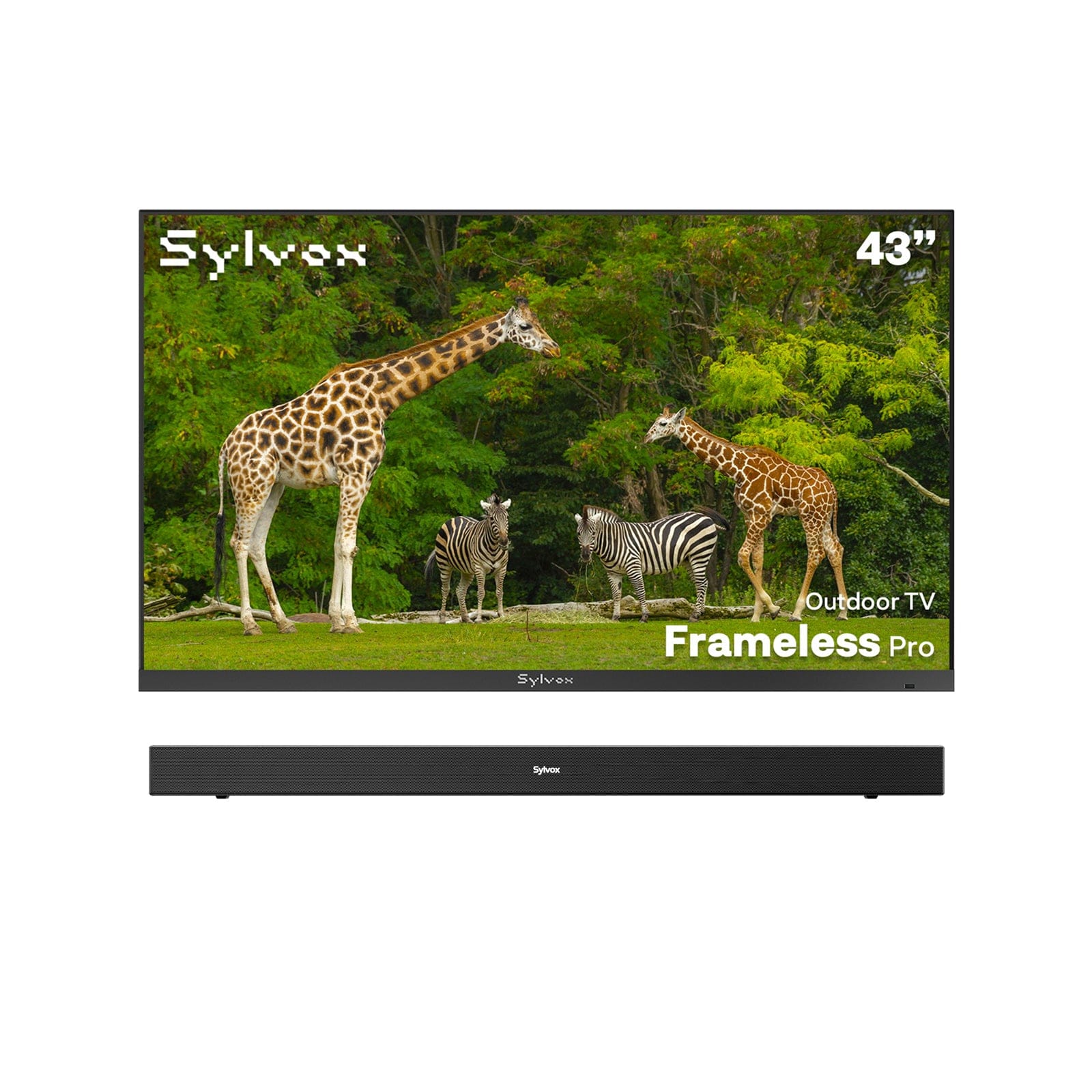 TＶ 43″ Frameless Pro Full Sun Outdoor TV | Sylvox Waterproof Smart
