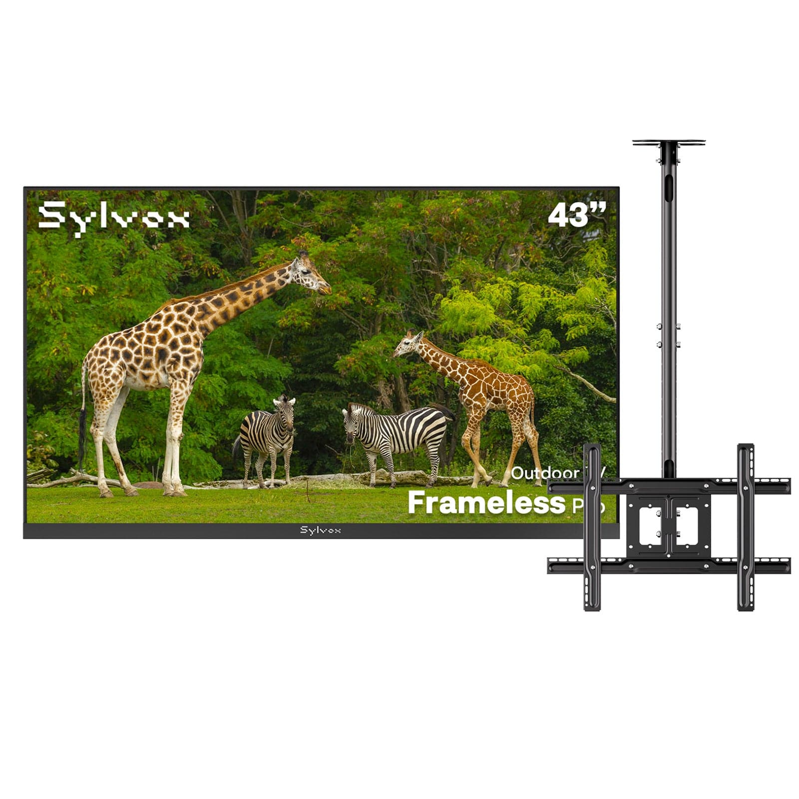 43″ Frameless Pro Full Sun Outdoor TV | Sylvox Waterproof Smart 43″ Frameless Pro Full Sun Outdoor TV | Sylvox Waterproof Smart