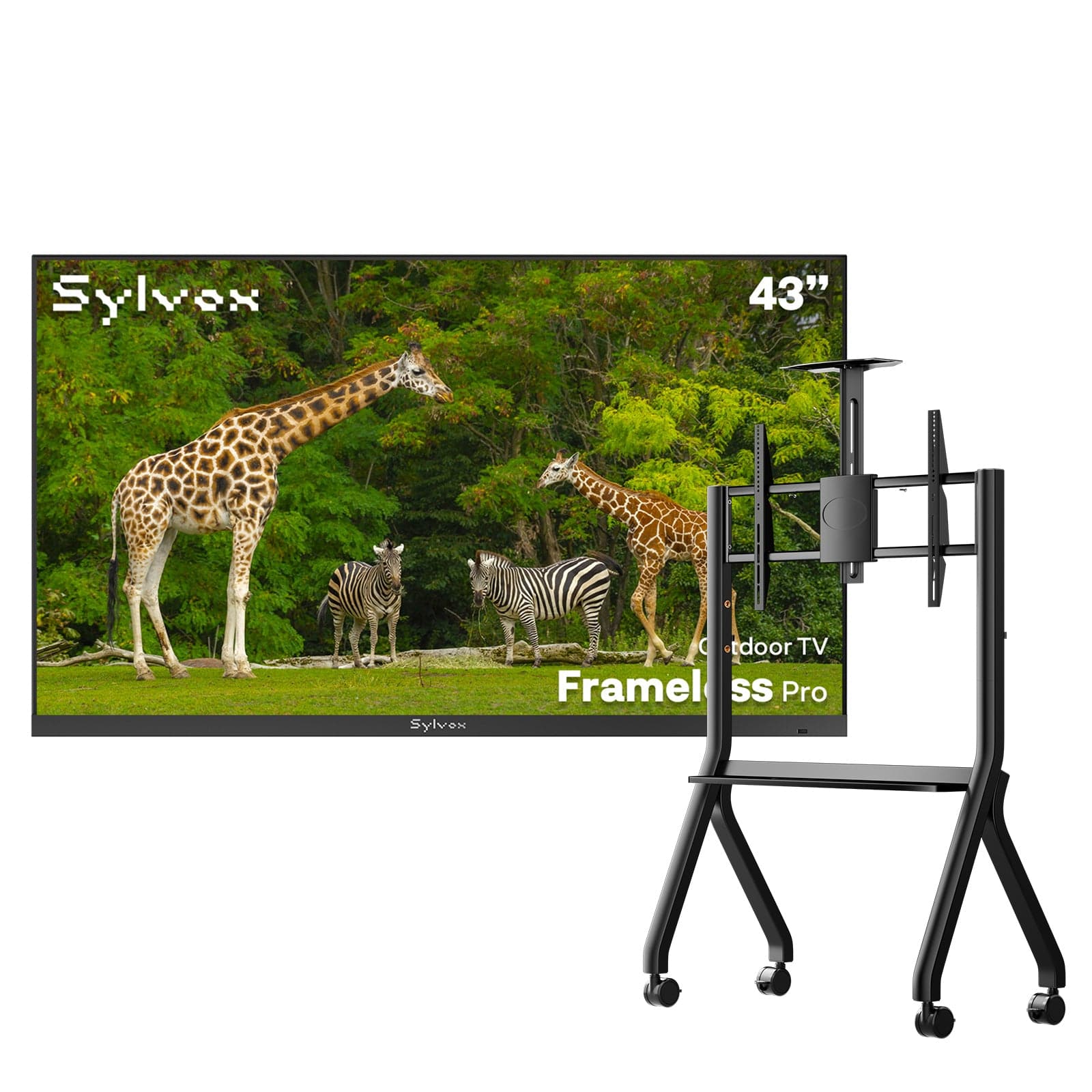 43″ Frameless Pro Full Sun Outdoor TV | Sylvox Waterproof Smart
