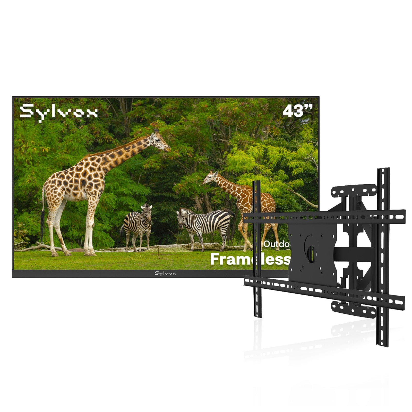 43″ Frameless Pro Full Sun Outdoor TV | Sylvox Waterproof Smart