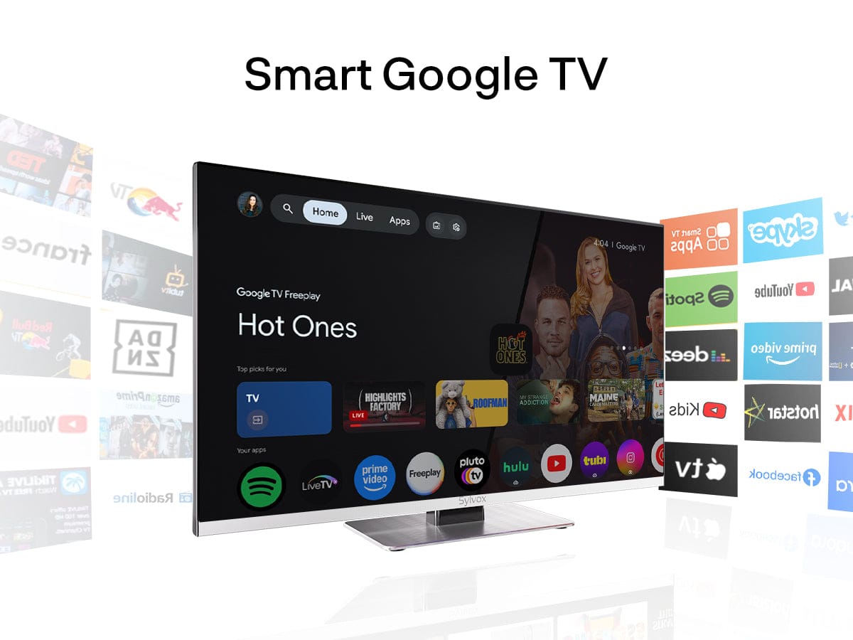 32″ Sylvox 12V RV TV | Waterproof Smart TV for Camper, RV & Marine