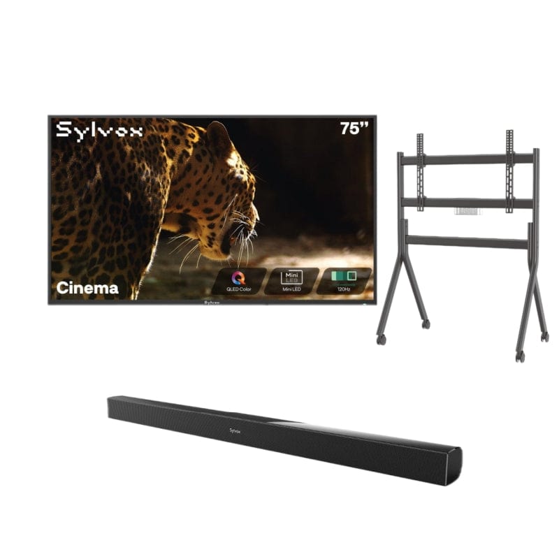 75″ Cinema Full Sun Outdoor TV | Sylvox Waterproof Smart Google TV