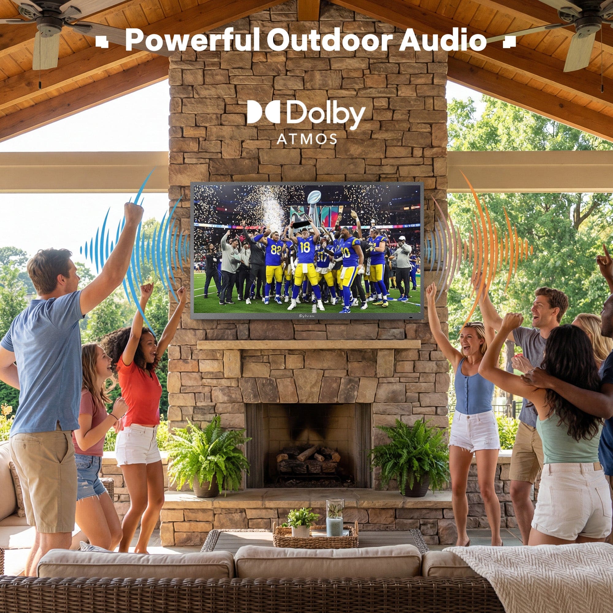 55″ Deck Pro 3.0 LOCK Partial Sun Outdoor TV with Anti-Theft Lock