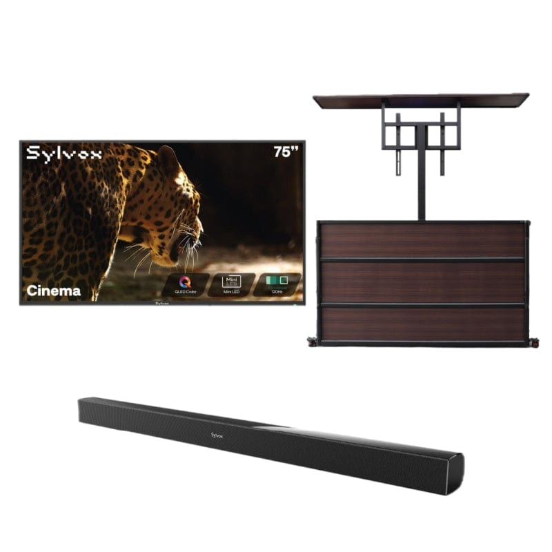 75″ Cinema Full Sun Outdoor TV | Sylvox Waterproof Smart Google TV