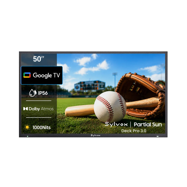 50″ Deck Pro 3.0 Partial Sun Outdoor TV | Sylvox Smart Google TV