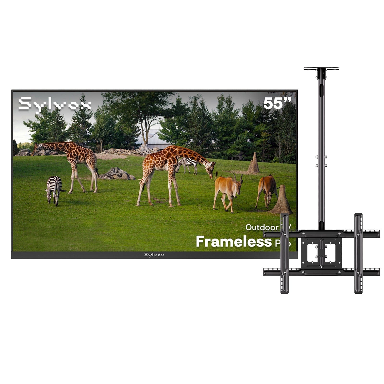 55″ Frameless Pro Full Sun Outdoor TV | Sylvox Waterproof Smart