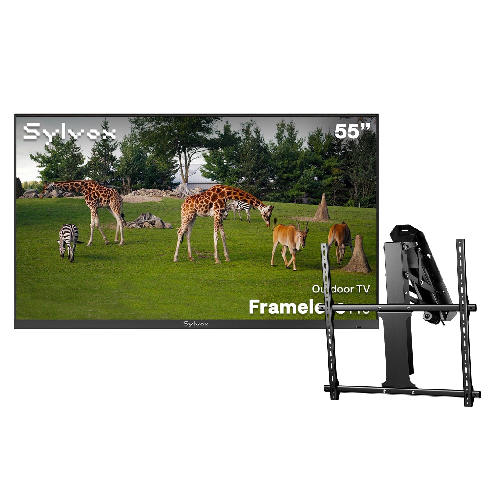 55″ Frameless Pro Full Sun Outdoor TV | Sylvox Waterproof Smart