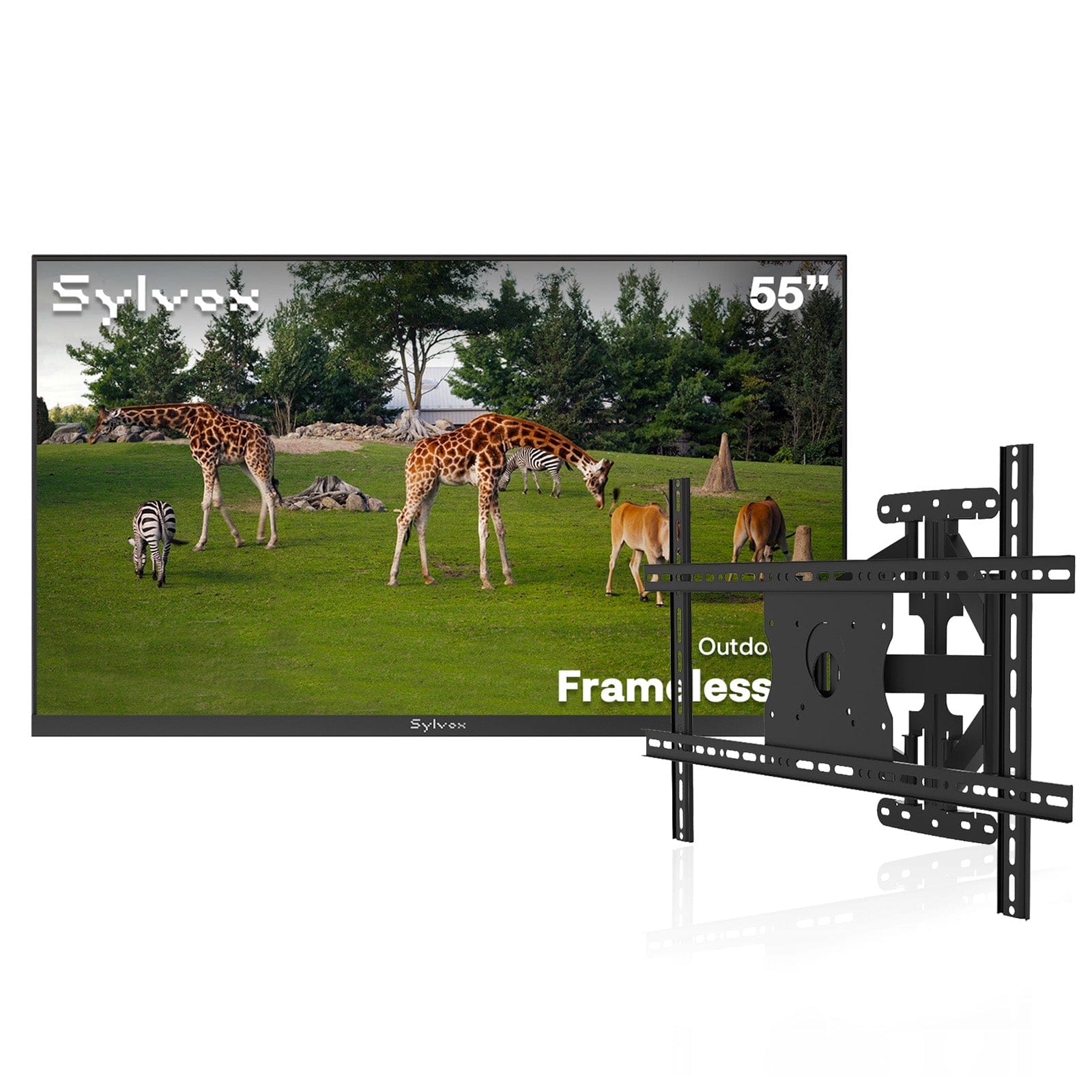 55″ Frameless Pro Full Sun Outdoor TV | Sylvox Waterproof Smart