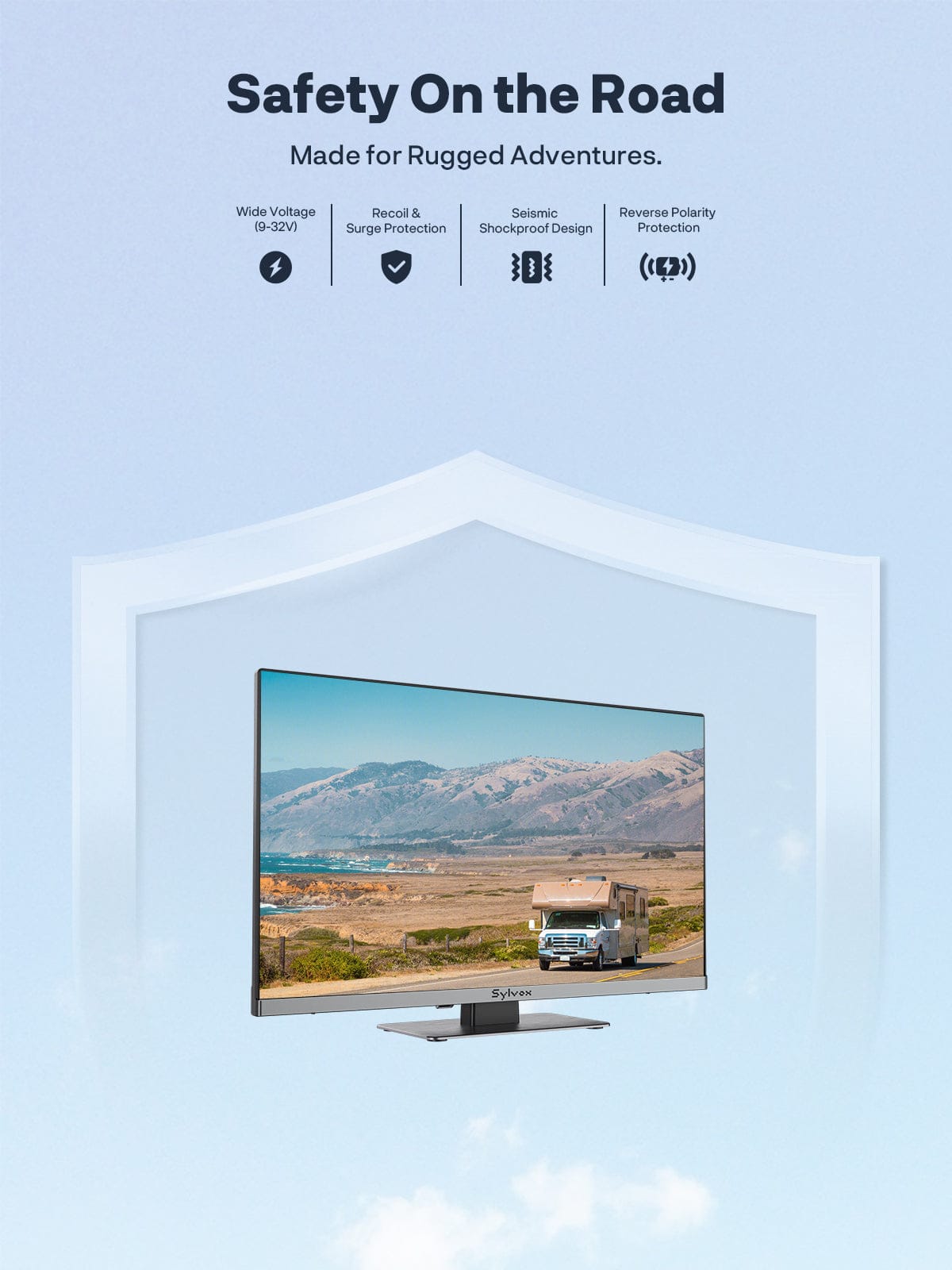 24″ Sylvox Limo QLED 12V TV | Waterproof Smart QLED TV for RV