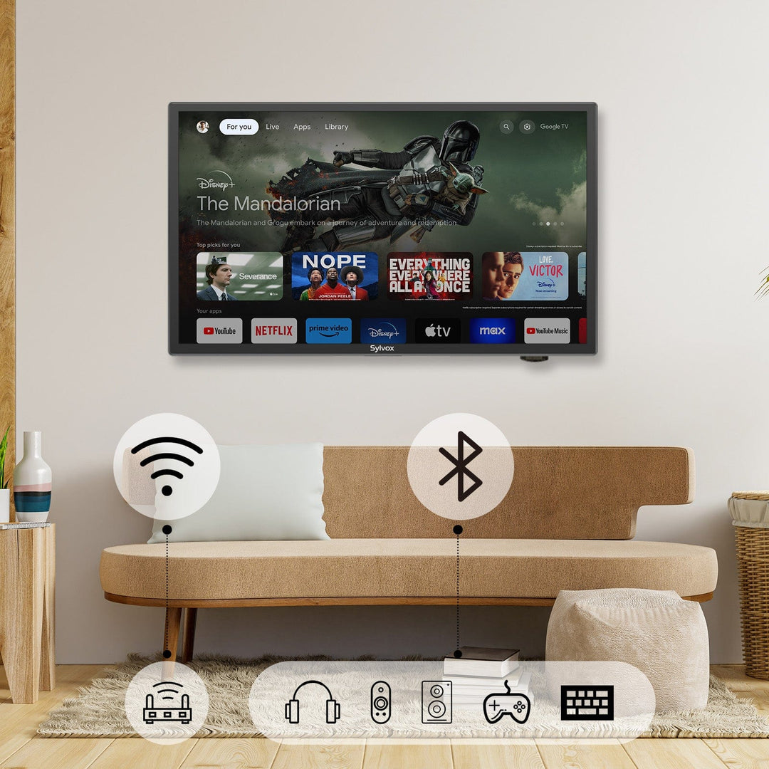 2024 Model - 24" Smart 12V RV TV( Google TV) -No DVD Combo-Vehicle seies