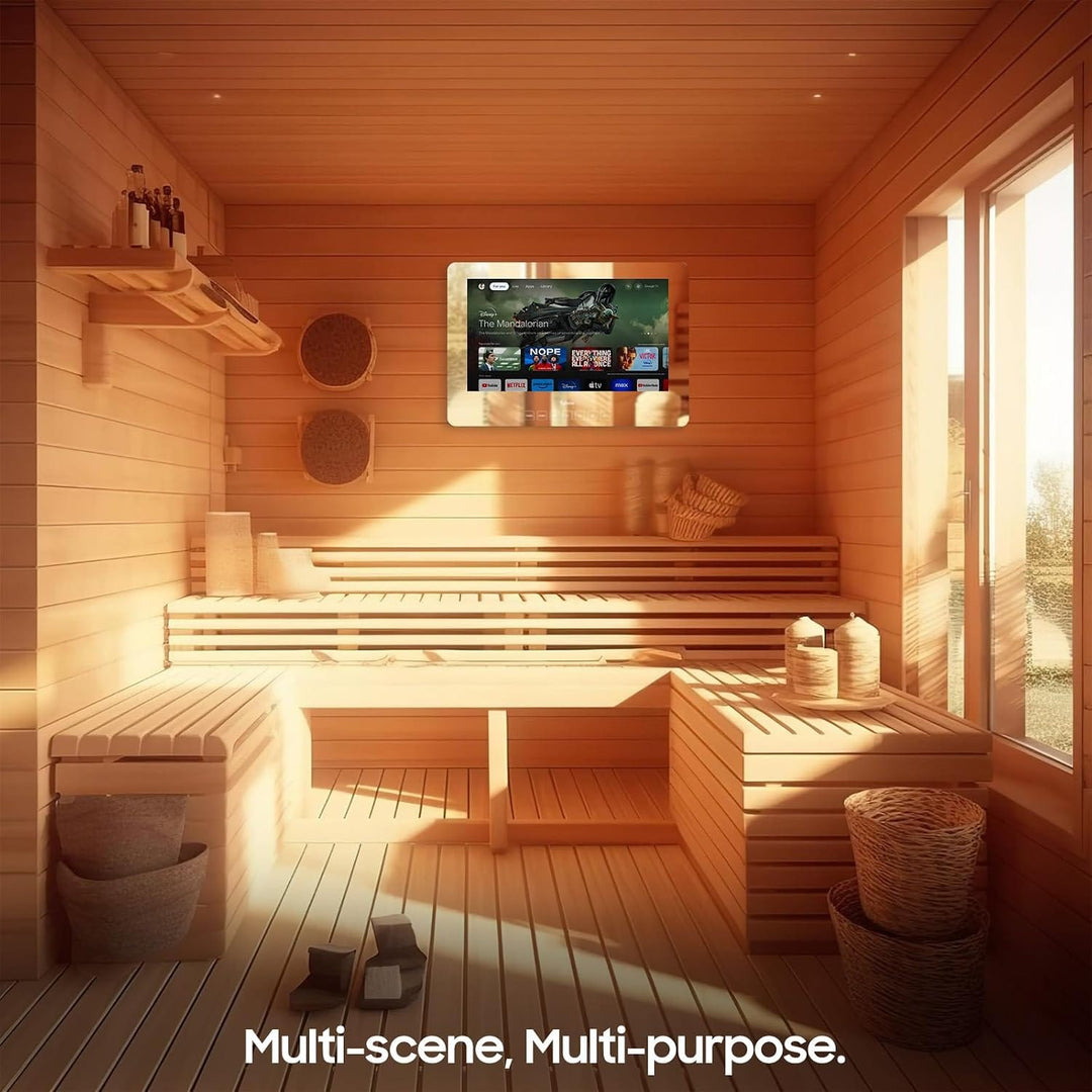 24" Waterproof Smart Magic TV for Bathroom-On Wall Mirror TV