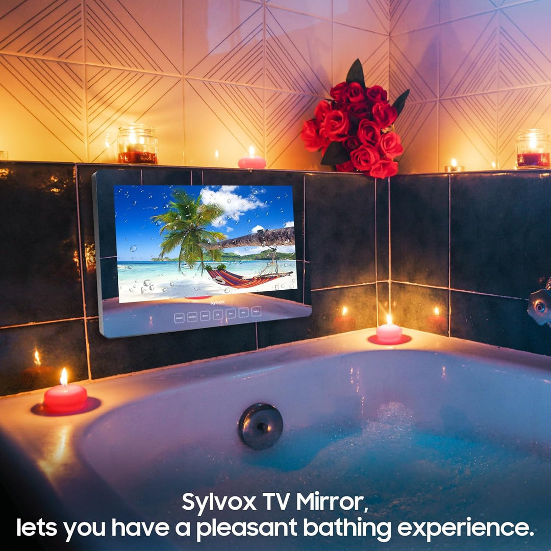 24" Waterproof Smart Magic TV for Bathroom-On Wall Mirror TV