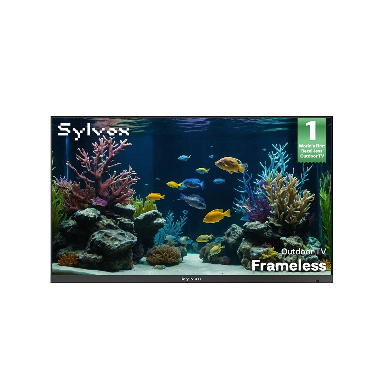 テレビ 75″ 2026 Frameless Partial Sun Outdoor TV | Sylvox Smart Google TV