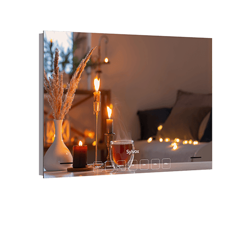 24" Waterproof Smart Magic TV for Bathroom-Embedded Wall Mirror TV