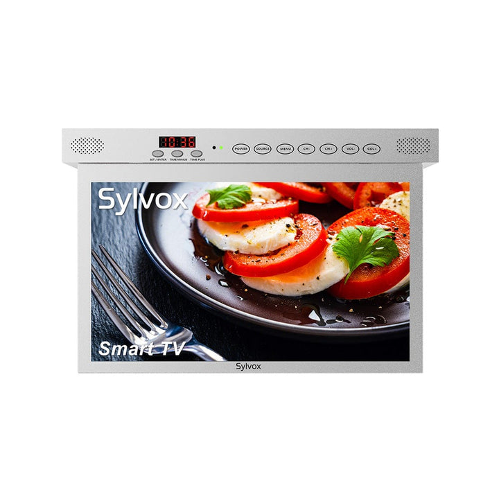 SYLVOX 15.6" Smart Under Cabinet Kitchen TV(Silver-New Arrival)