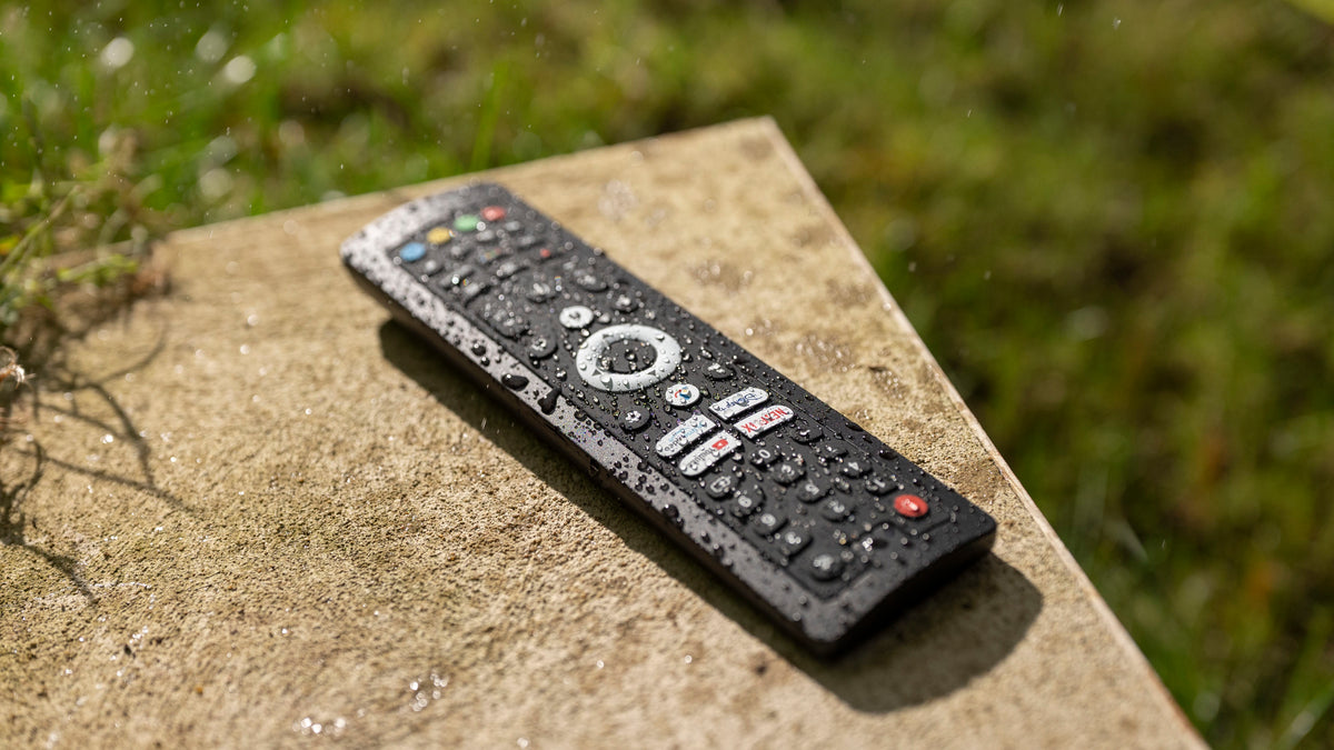 IP65-rated remote control for the Sylvox outdoor television