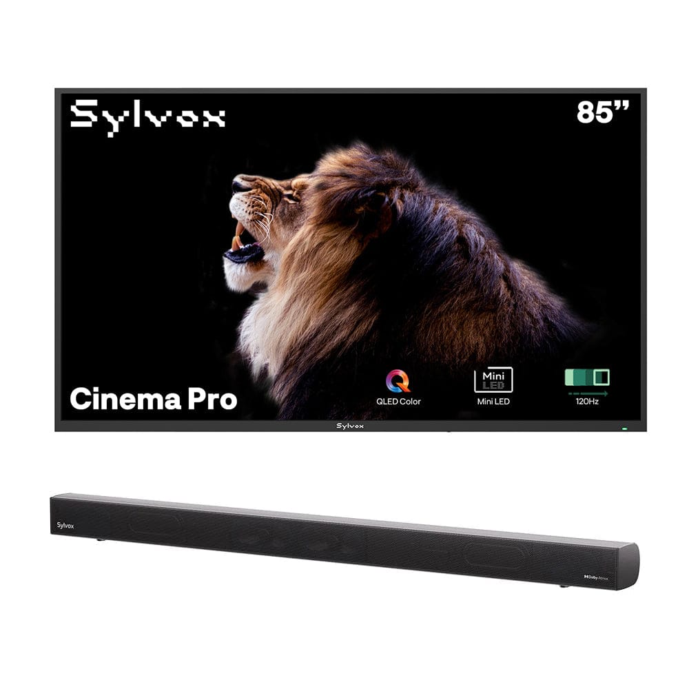 85″ Cinema Full Sun Outdoor TV | Sylvox Waterproof Smart Google TV