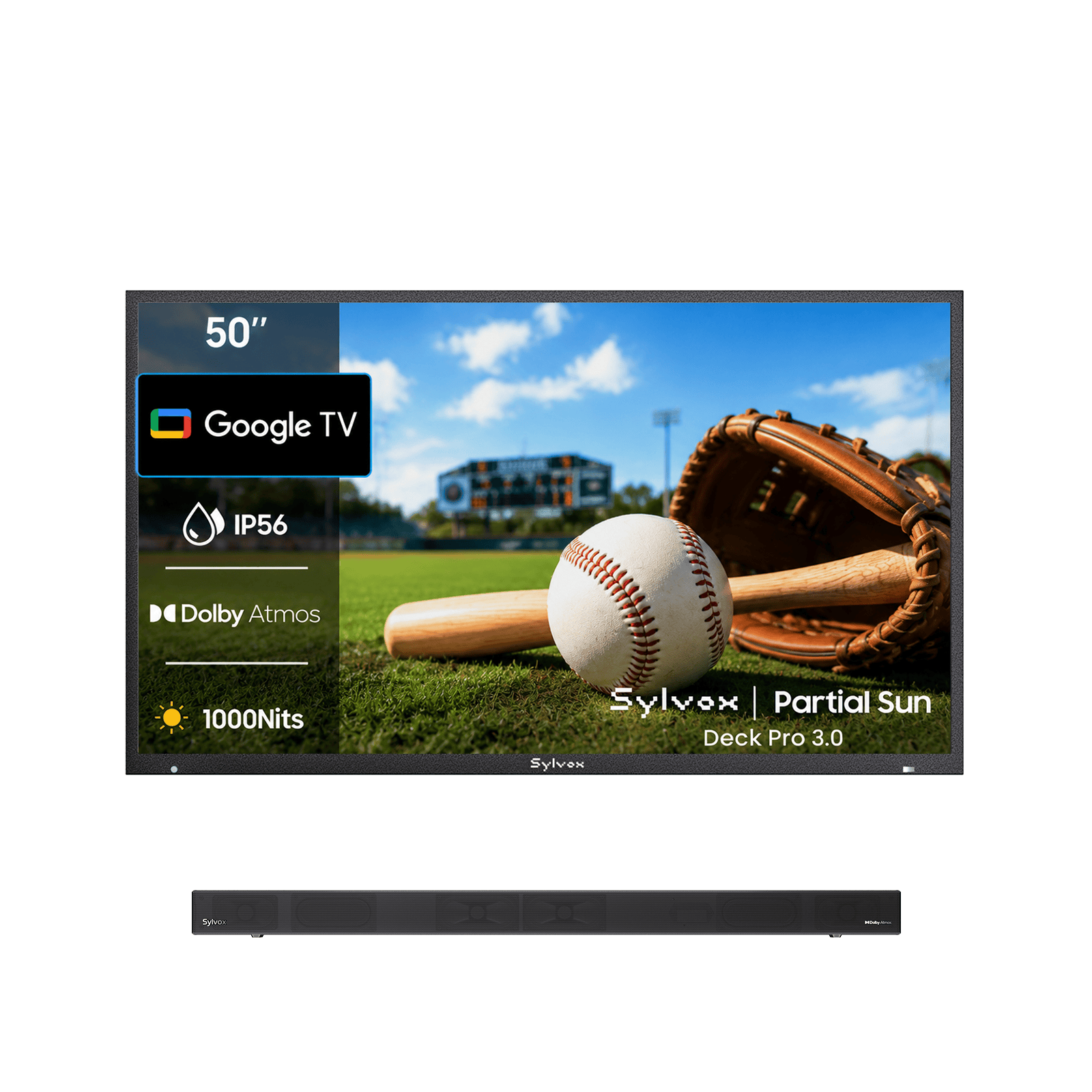 tvxq219 ページ 50″ Deck Pro 3.0 Partial Sun Outdoor TV | Sylvox Smart Google TV