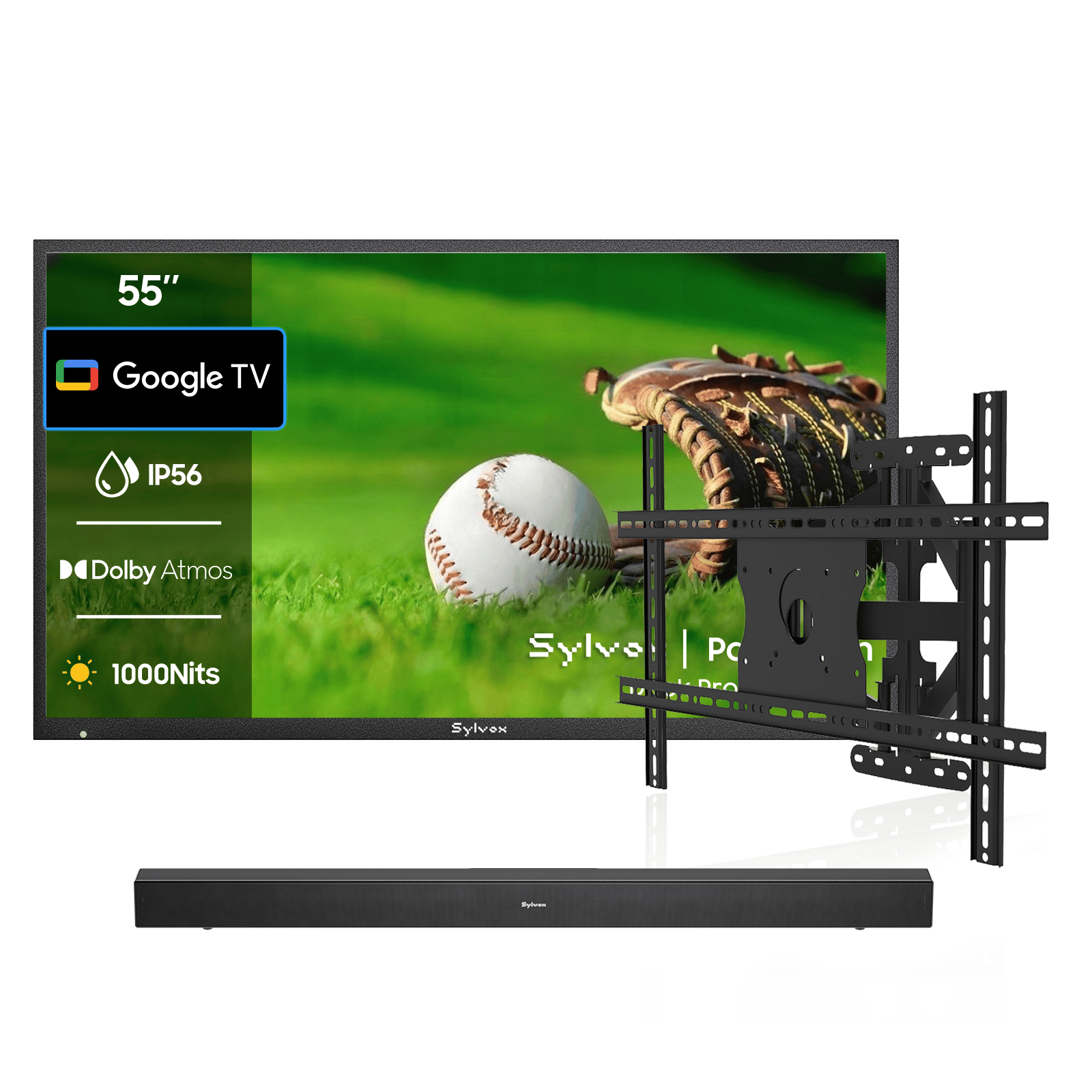 55″ Deck Pro 3.0 Partial Sun Outdoor TV | Sylvox Smart Google TV
