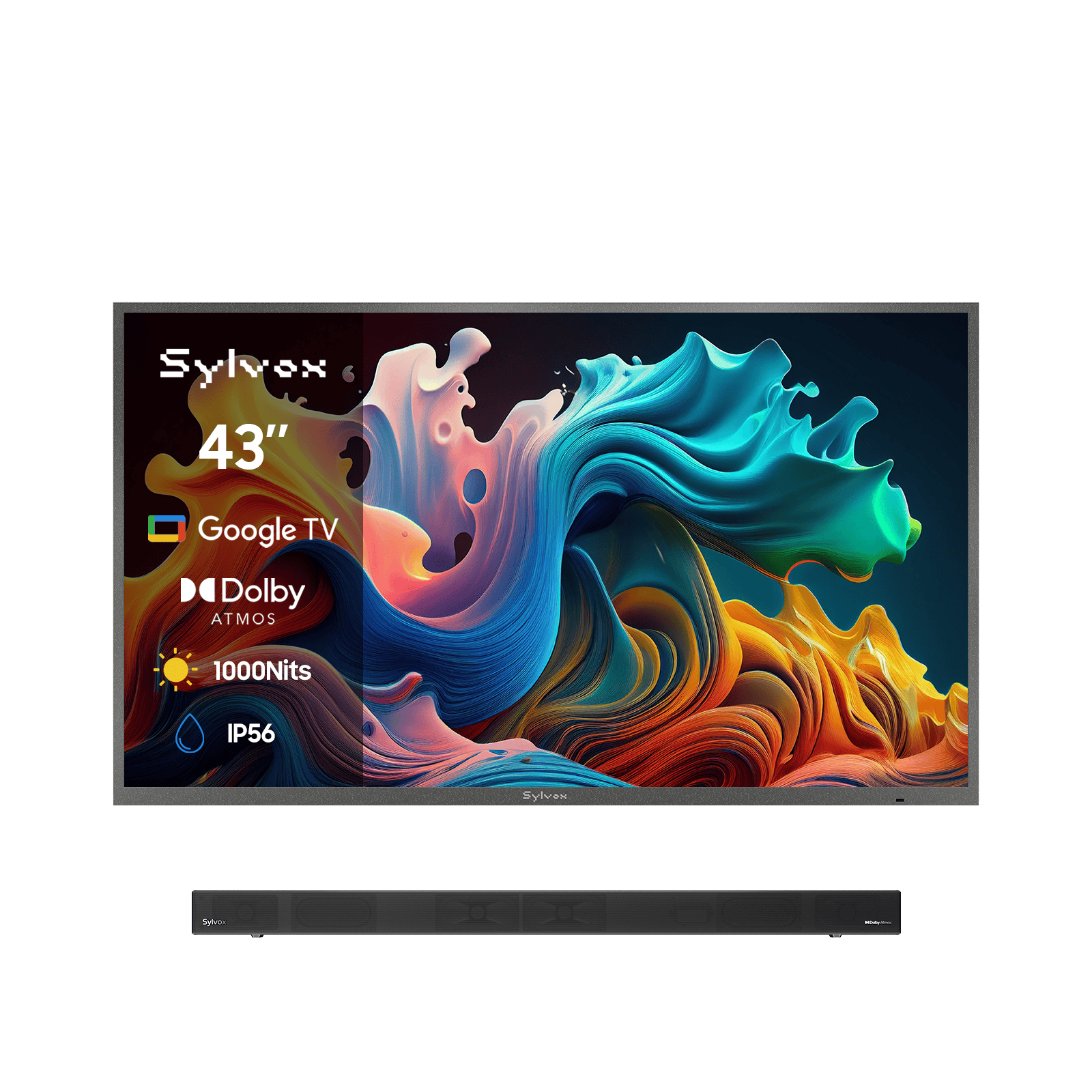 43″ Deck Pro QLED 3.0 Waterproof Outdoor TV | Sylvox Smart Google