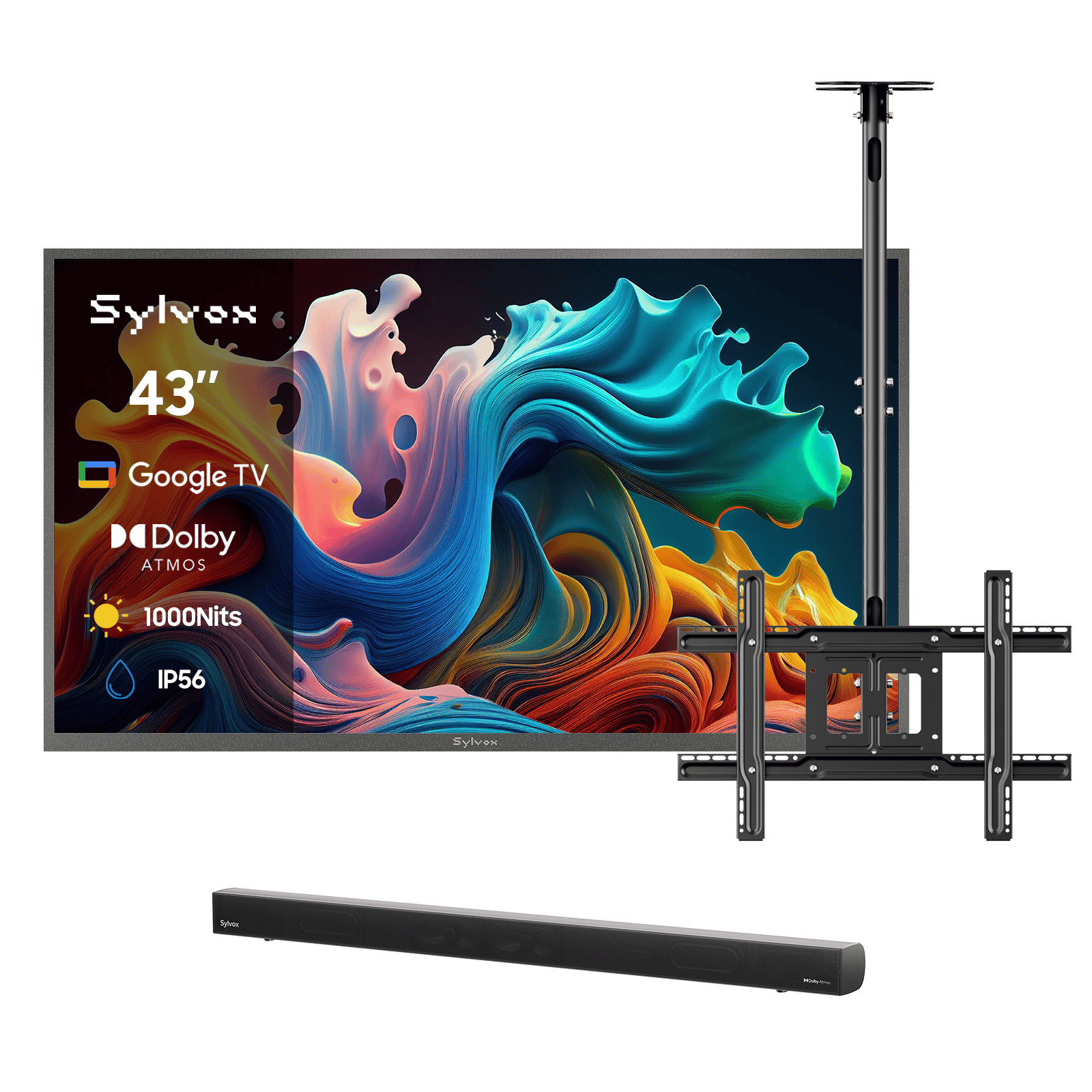 43″ Deck Pro QLED 2.0 Waterproof Outdoor TV | Sylvox Smart Google