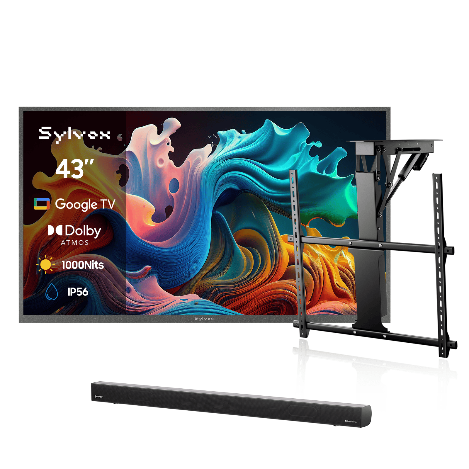 43″ Deck Pro QLED 2.0 Waterproof Outdoor TV | Sylvox Smart Google
