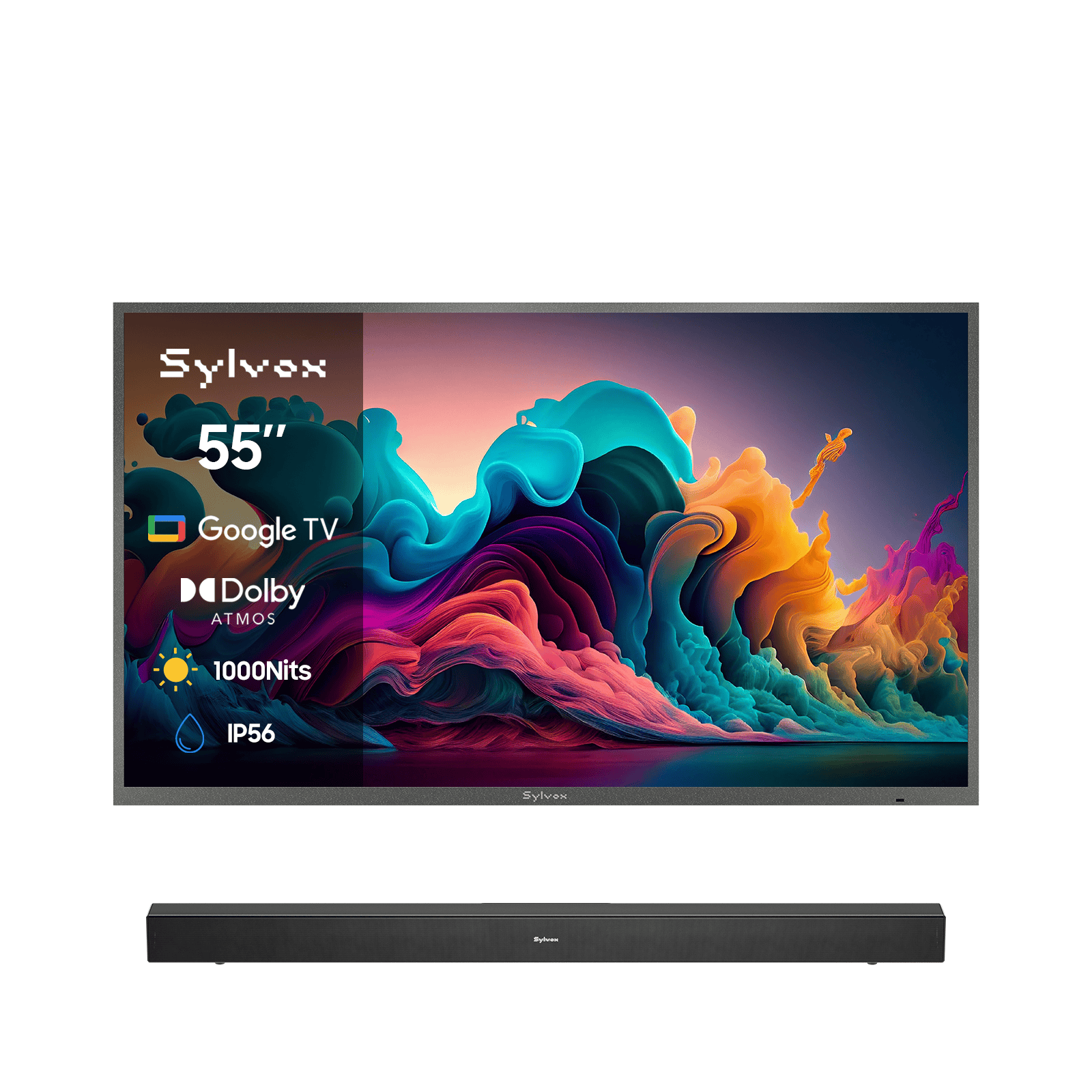 55″ Deck Pro QLED 2.0 Waterproof Outdoor TV | Sylvox Smart Google