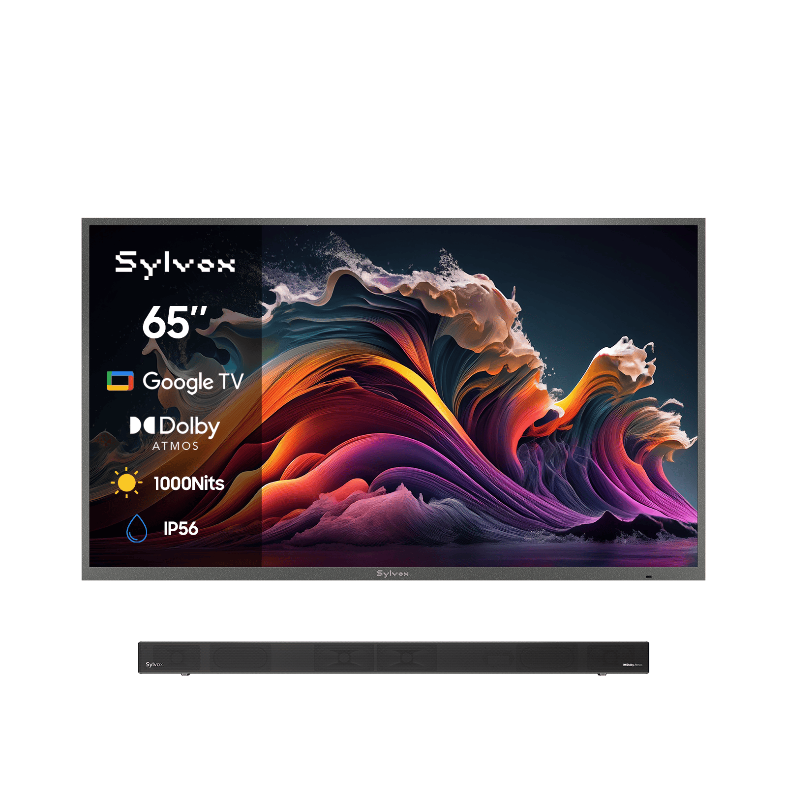 65″ Deck Pro QLED 2.0 Waterproof Outdoor TV | Sylvox Smart Google