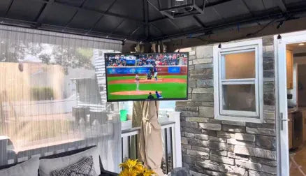 A Cozy Screened Porch Entertainment Space
