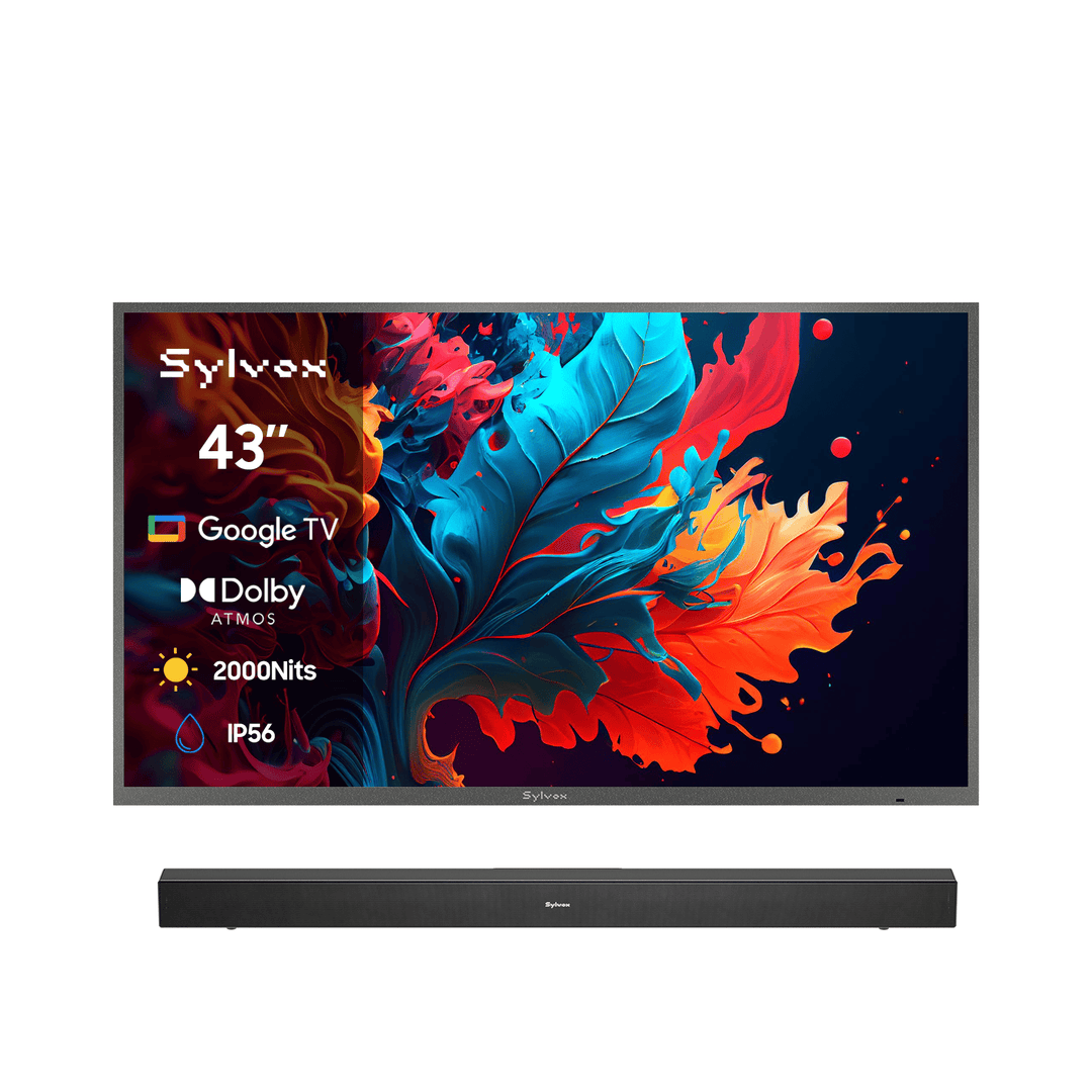 43″ Pool Pro QLED 3.0 Full Sun Outdoor TV | Sylvox Waterproof