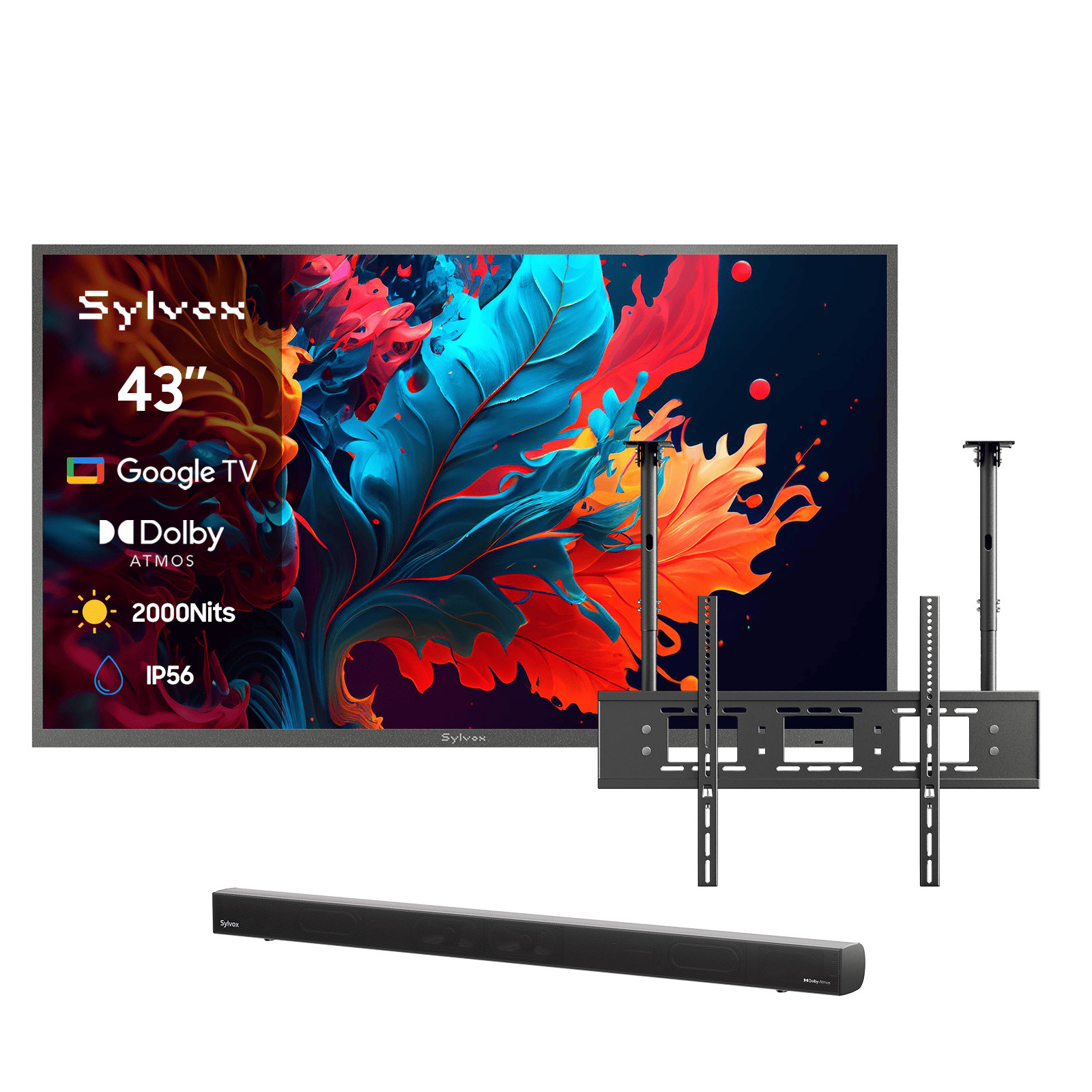 43″ Pool Pro QLED 3.0 Full Sun Outdoor TV | Sylvox Waterproof