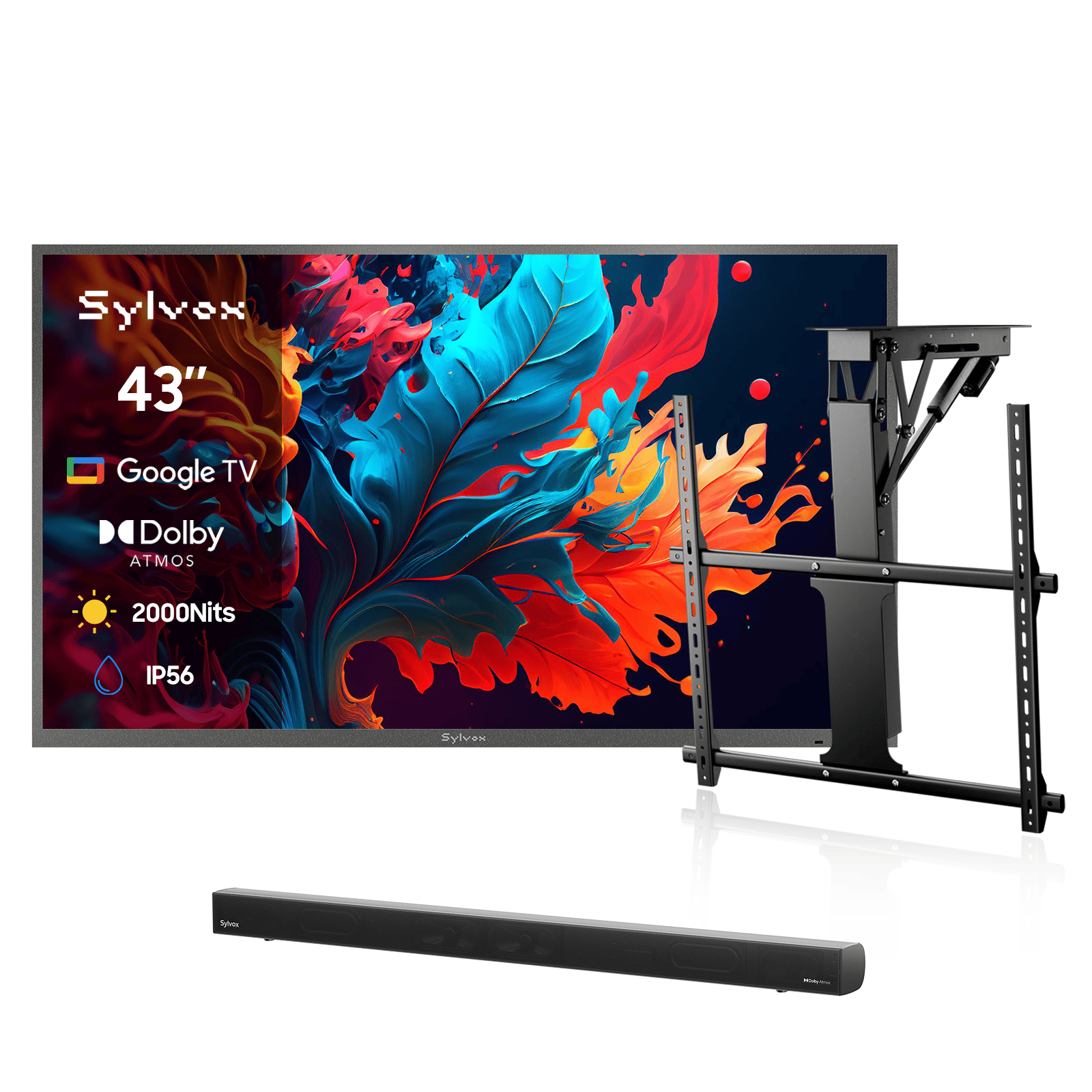 43″ Pool Pro QLED 3.0 Full Sun Outdoor TV | Sylvox Waterproof