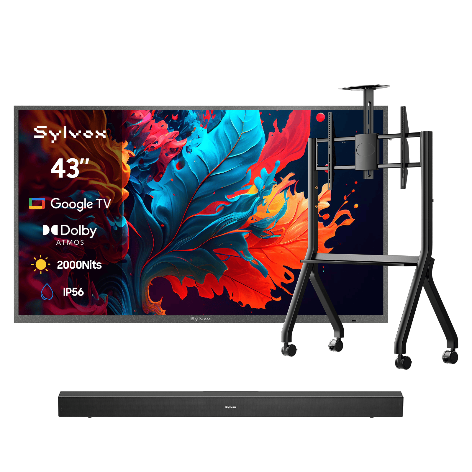 43″ Pool Pro QLED 3.0 Full Sun Outdoor TV | Sylvox Waterproof