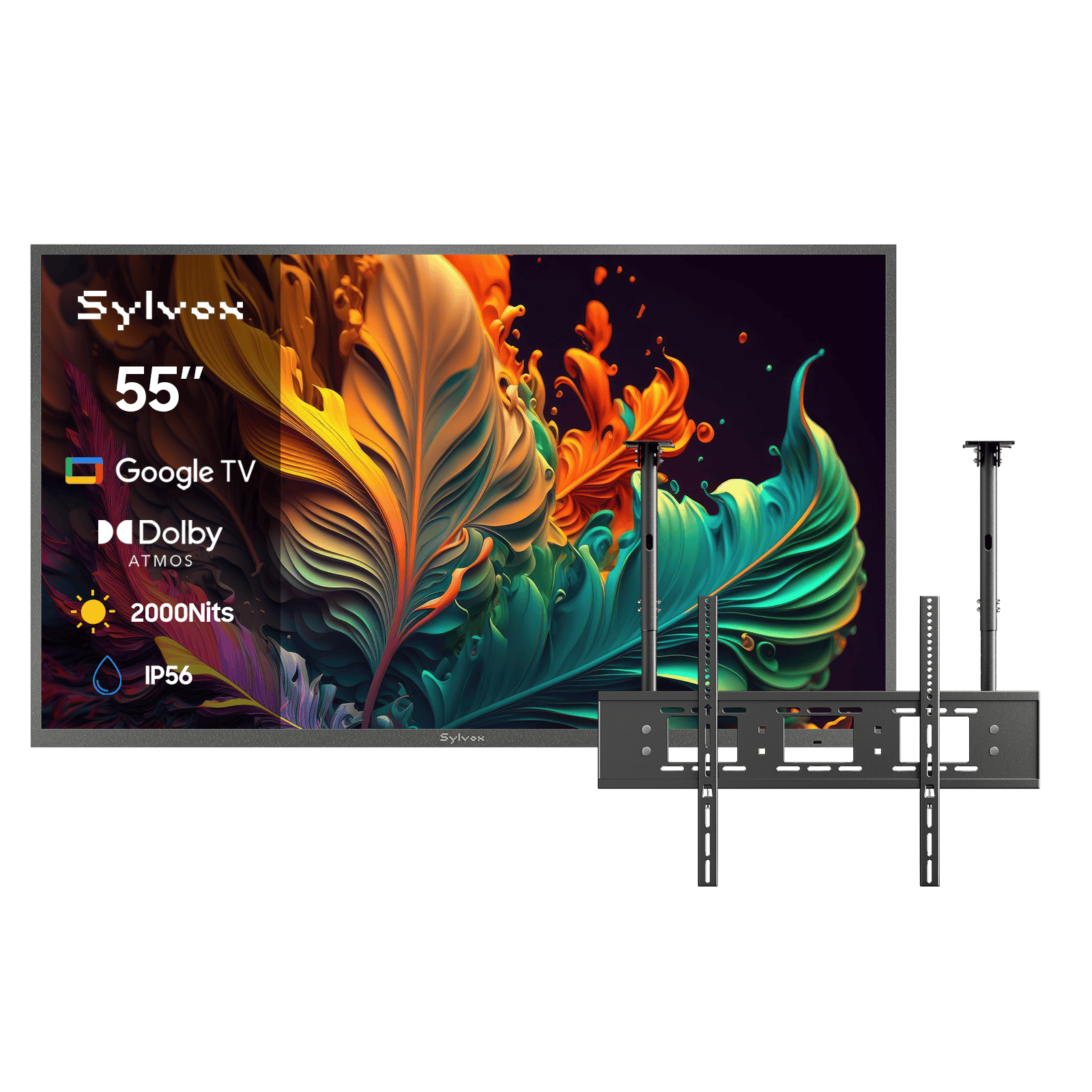 55″ Pool Pro QLED 3.0 Full Sun Outdoor TV | Sylvox Waterproof
